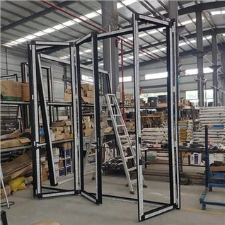 Musta alumiininen ovi